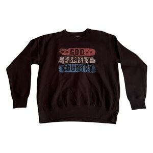 I Love My Freedom Men’s Black God Family Country Sweatshirt